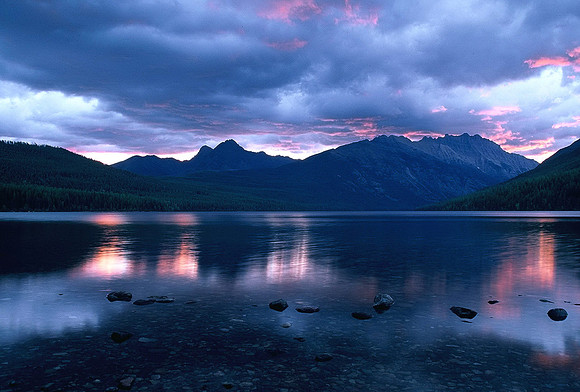 Rising Sun Kintla Lake in Glacier National Park
