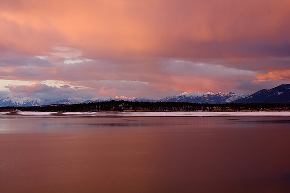 Setting Sun Over Lake Koocanusa