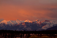 Sun Setting Over Canadian Rockies