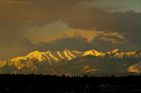 Sun Sets Over Canadian Rockies